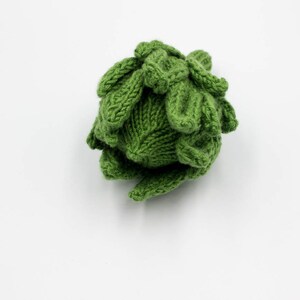 Knitted artichoke, pretend play food, educational toys for children's, educational toys, handmade toy. image 5