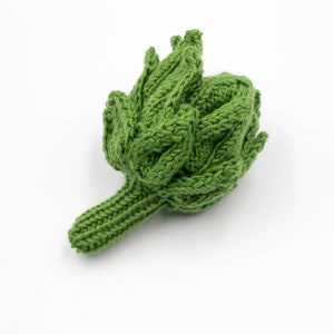 Knitted artichoke, pretend play food, educational toys for children's, educational toys, handmade toy. image 3