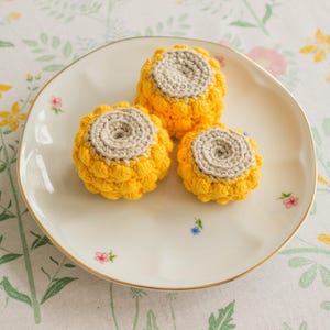 Crochet food - a piece of corn, crochet vegetables, educational toy for children, handmade eco gift.