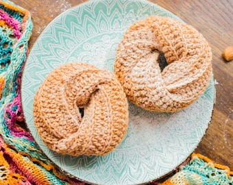 Crochet Donut: Viennese Pastry Toy, Waldorf Pretend Play