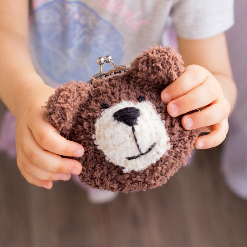 Crochet Teddy Bear Purse Eco Frendly Plush Wallet Birthday Present. Etsy UK