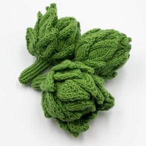 Knitted artichoke, pretend play food, educational toys for children's, educational toys, handmade toy. image 4