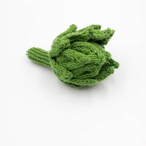 Knitted artichoke, pretend play food, educational toys for children's, educational toys, handmade toy. image 6