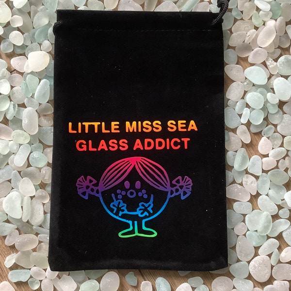 Little miss seaglass addict bag, Seaham Seaglass, Seaham Multi, seaglass bag, gift bag