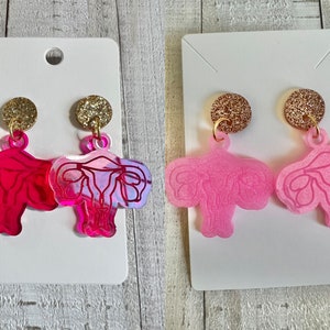 Uterus Etched dangles
