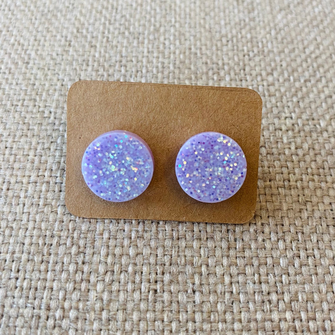 Multicolored Round Resin Stud Earrings 12mm Etsy