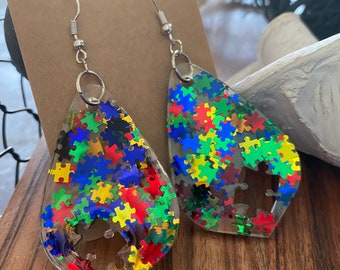 Autism Awareness Cutout Dangles