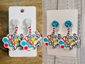 Acrylic dangle earrings