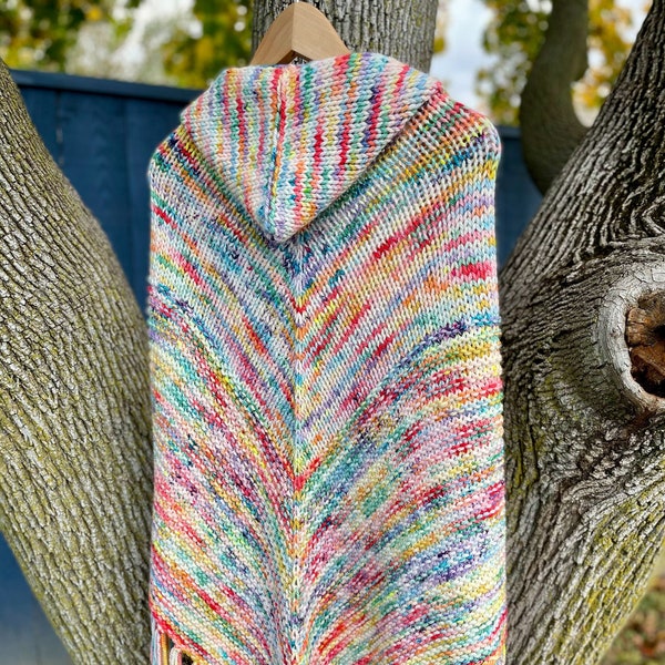 Knitting Pattern: Hooded Blanket Wrap