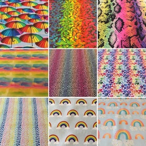 Rainbow Cushion Covers Made To Order - Pastel Bright Leopard Clouds Butterflies. Nursery Living room Bedroom. Cushion inner option. Handmade