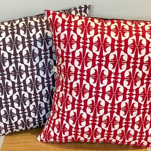 Greyhound Cushion Cover 16” x 16” - Dogs Purple Pink/Red Fabric Home Decor Sewing Living Room Bedroom. Cushion inner option. Handmade