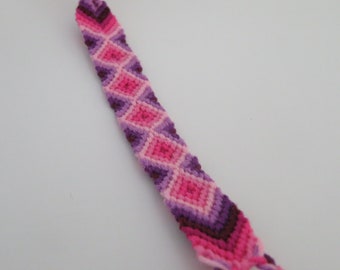 Diamond Friendship Bracelet (Purple to Pink Gradient)