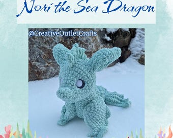 Nori the Sea Dragon Crochet Pattern, PDF Pattern Digital Download, Leafy Sea Dragon Amigurumi Instructions, Seahorse Nudibranch Creature