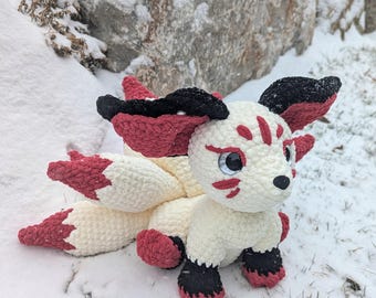 Mimi the Gumiho Crochet Pattern, Nine Tailed Fox Amigurumi