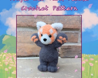 Ponya the Red Panda Crochet Pattern, PDF Pattern Digital Download, Red Panda Raccoon Amigurumi Instructions, Standing Red Panda Plushie