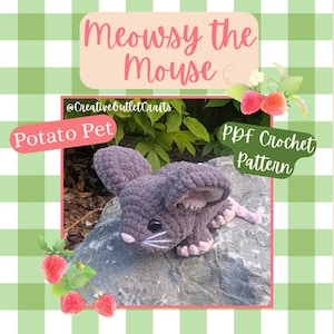 Meowsy the Mouse, POTATO PET Crochet  Amigurumi Pattern