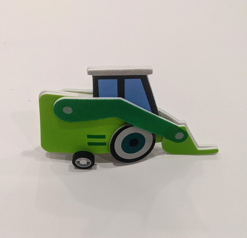 Construction truck craft kit DIY pull back car Plaster Etsy