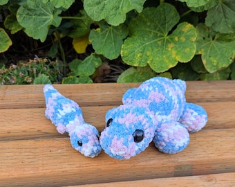 Set of Mama and Baby Dinosaur Crocheted Plushie, Ready To Ship, Dino Brontosaurus Nessie Stuffed Animal, Set of 2 Brontos