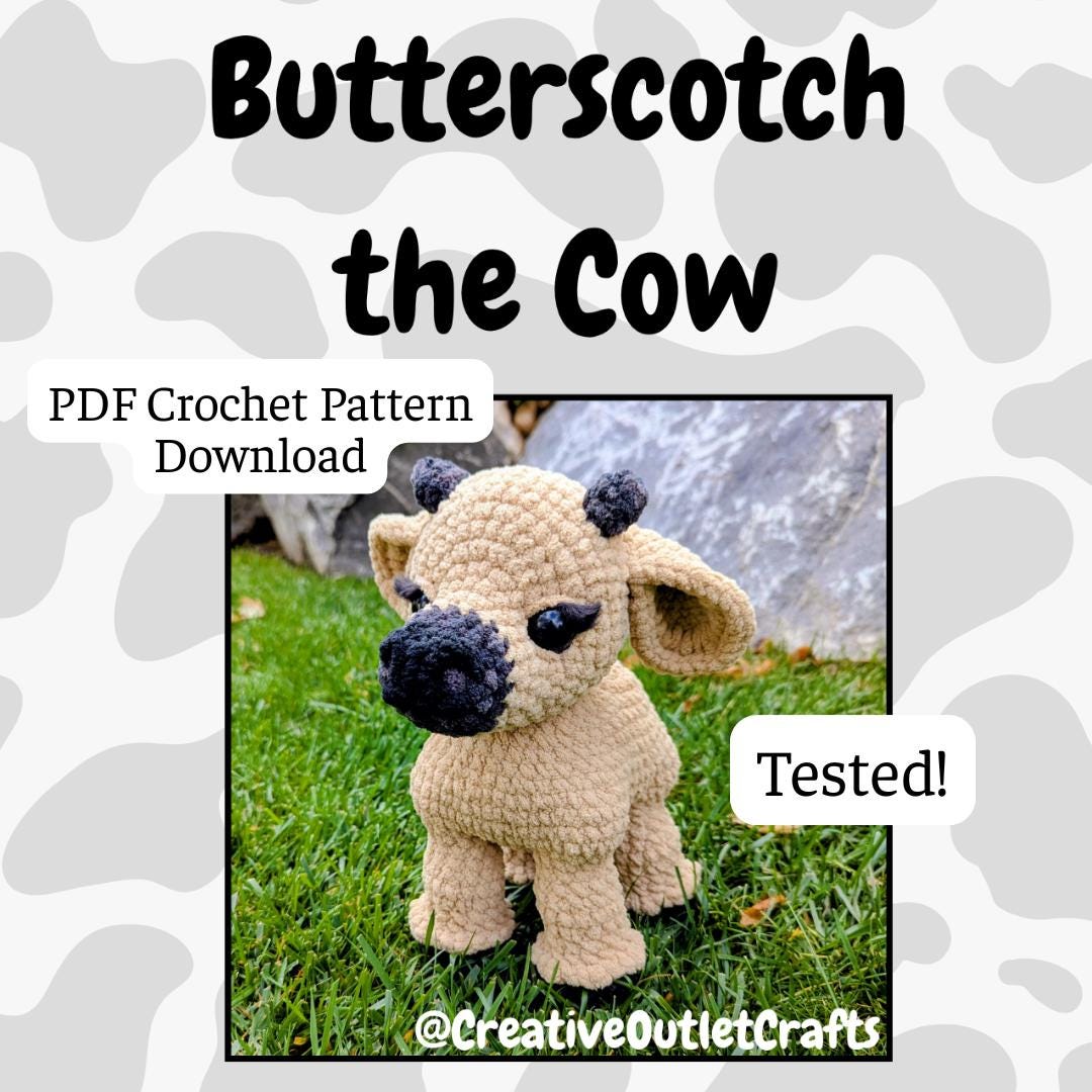 Butterscotch the Cow Crochet Pattern, PDF Pattern Digital Download ...