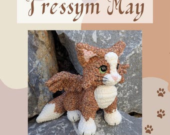 May the Tressym Cat Crochet Pattern, PDF Pattern Digital Download, Plush Tressym Amigurumi, Gift Idea for Tabletop Gamers, RPG Present