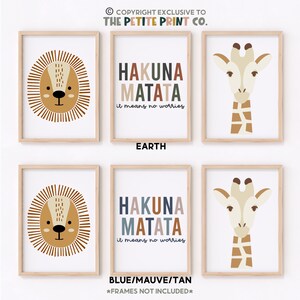 Safari Print Set || Safari Nursery Prints, Jungle Nursery Prints, Safari Playroom Prints, Jungle Playroom Prints, Safari Decor (UNFRAMED) image 5