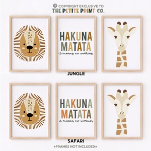 Safari Print Set || Safari Nursery Prints, Jungle Nursery Prints, Safari Playroom Prints, Jungle Playroom Prints, Safari Decor (UNFRAMED) image 2
