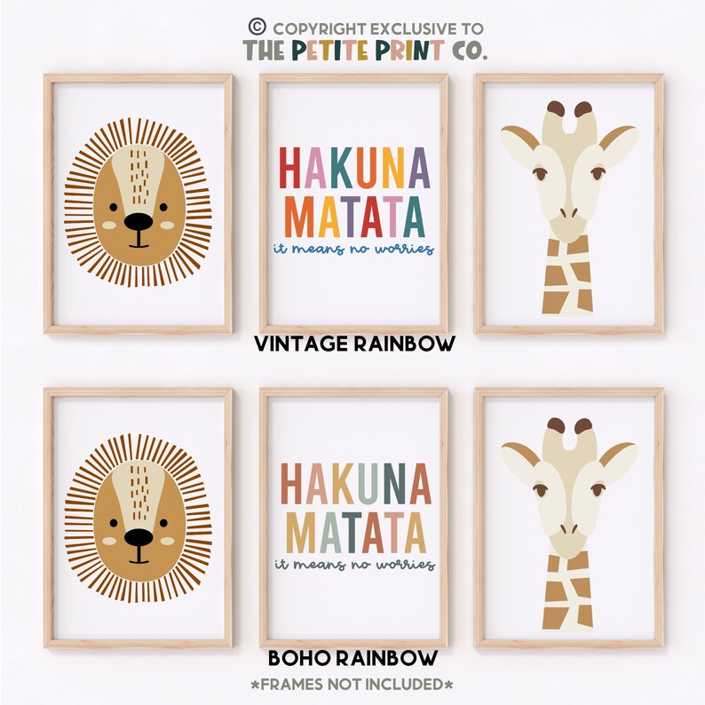 Safari Print Set || Safari Nursery Prints, Jungle Nursery Prints, Safari Playroom Prints, Jungle Playroom Prints, Safari Decor (UNFRAMED) image 8