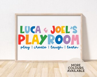 Personalised Playroom Print | Playroom Sign | Girls Playroom Print | Boys Playroom Print | Playroom Decor | Toy Corner Print | UNFRAMED