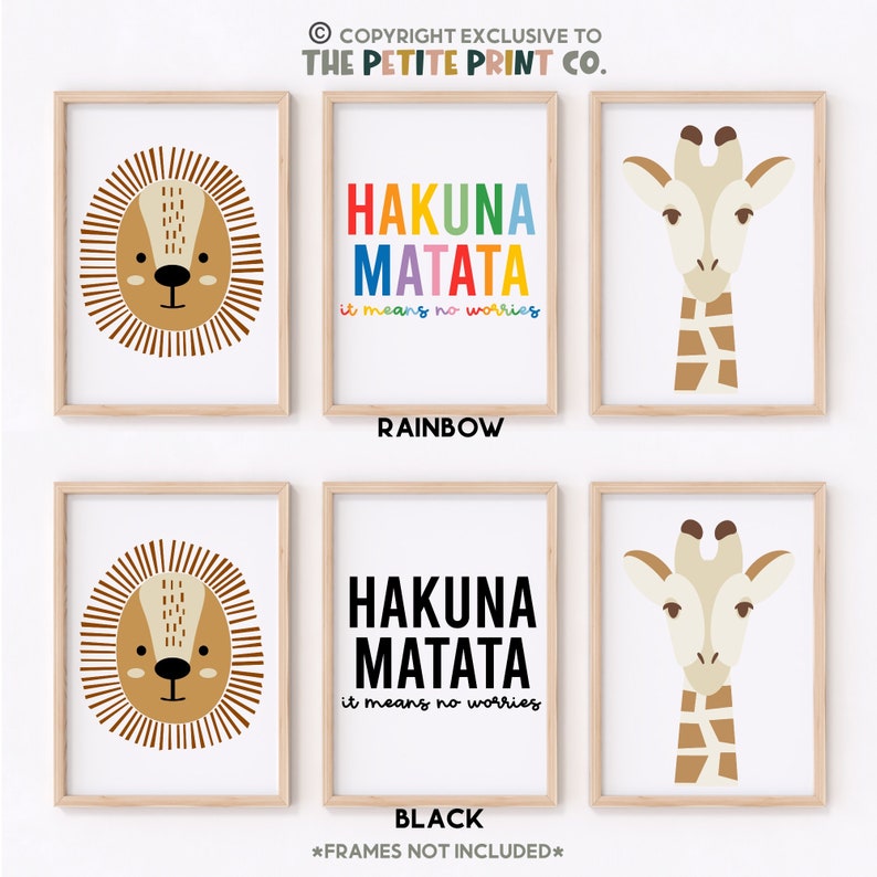 Safari Print Set || Safari Nursery Prints, Jungle Nursery Prints, Safari Playroom Prints, Jungle Playroom Prints, Safari Decor (UNFRAMED) image 10