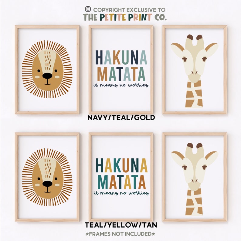 Safari Print Set || Safari Nursery Prints, Jungle Nursery Prints, Safari Playroom Prints, Jungle Playroom Prints, Safari Decor (UNFRAMED) image 7