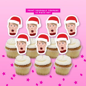 Home Alone Kevin Mccallister digital download cupcake toppers / Christmas printable instant download cake topper / Christmas Holiday cake