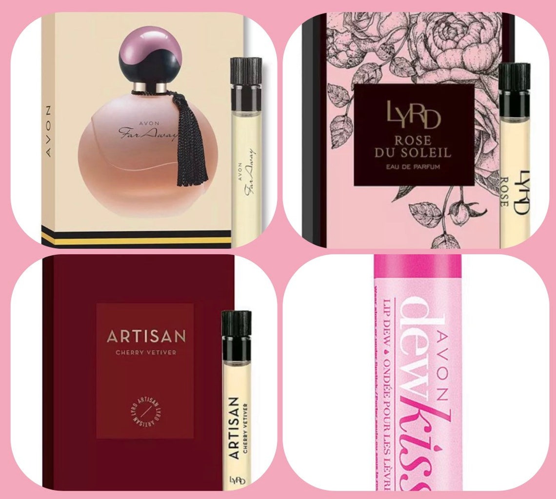 Avon fragrance sample pack plus dew kiss lip balm Etsy