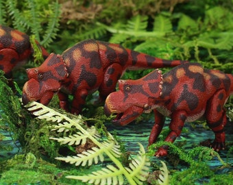 Baby Diabloceratops 3 Pack- Beasts of the Mesozoic- Ceratopsian Series-Realistic Dinosaur Action Figure Collectible Toy Animal 1/18th scale