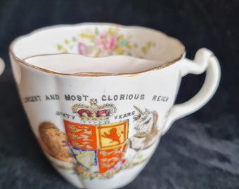 1897 Diamond Jubilee Moustache Cup, Saucer & Plate (A528) - Etsy