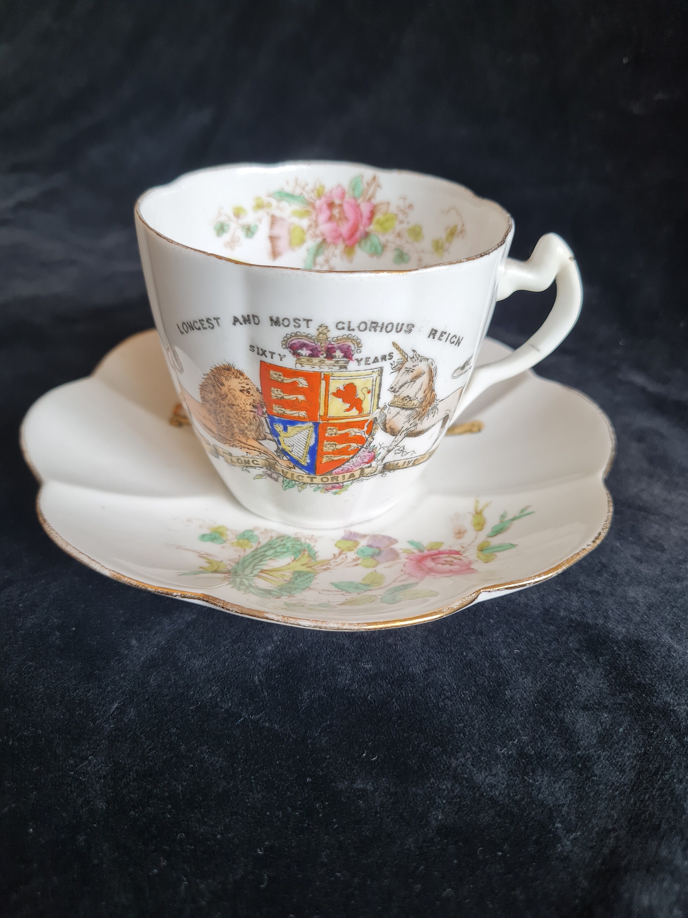 1897 Diamond Jubilee Cup & Saucer (A529) - Etsy