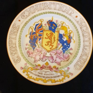 Paragon Plate to Commemorate the opening of the Scottish Empire Exhibition in 1938