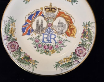 Gran plato de Hammersley para la coronación de 1953 (A646)