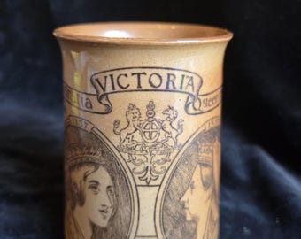 Stoneware Mug for Queen Victoria's Golden Jubilee. (A701)