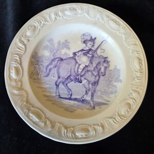 1840&#39;s Nursery Plate depicting The Prince Of Wales (A596)