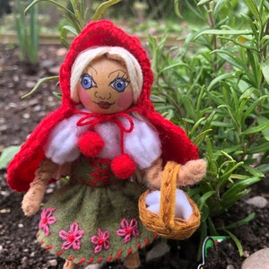 Little Red Riding Hood and Wolf Felt Doll Set