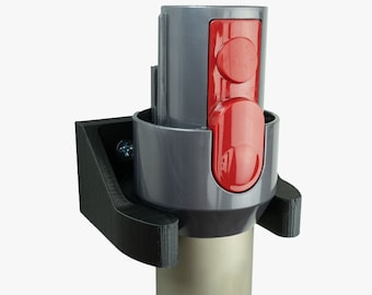 Soporte de tubo Dyson de 2 piezas, soporte de pared y almacenamiento para aspiradora de mano (Dyson V6, V7, V8, V9, V10, V11, V15) / Impreso en 3D