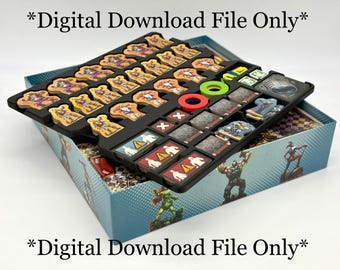Zombizide DC'eased Gotham City Outbox Organizer Tablett *DIGITAL DOWNLOAD* (Inoffängt von Fans gemacht)