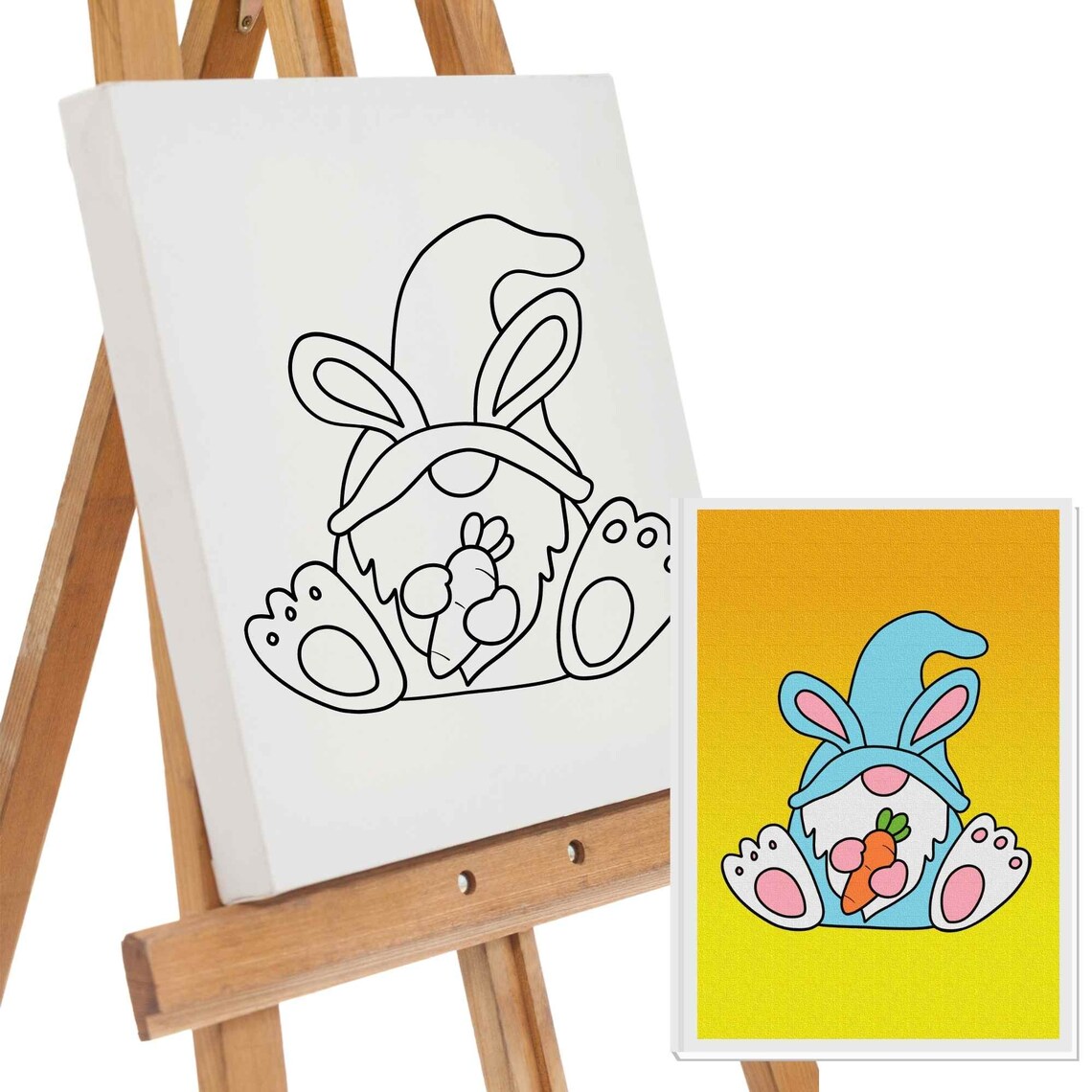 PreDrawn Stenciled Canvas Birthday Party Pack Paint at Etsy