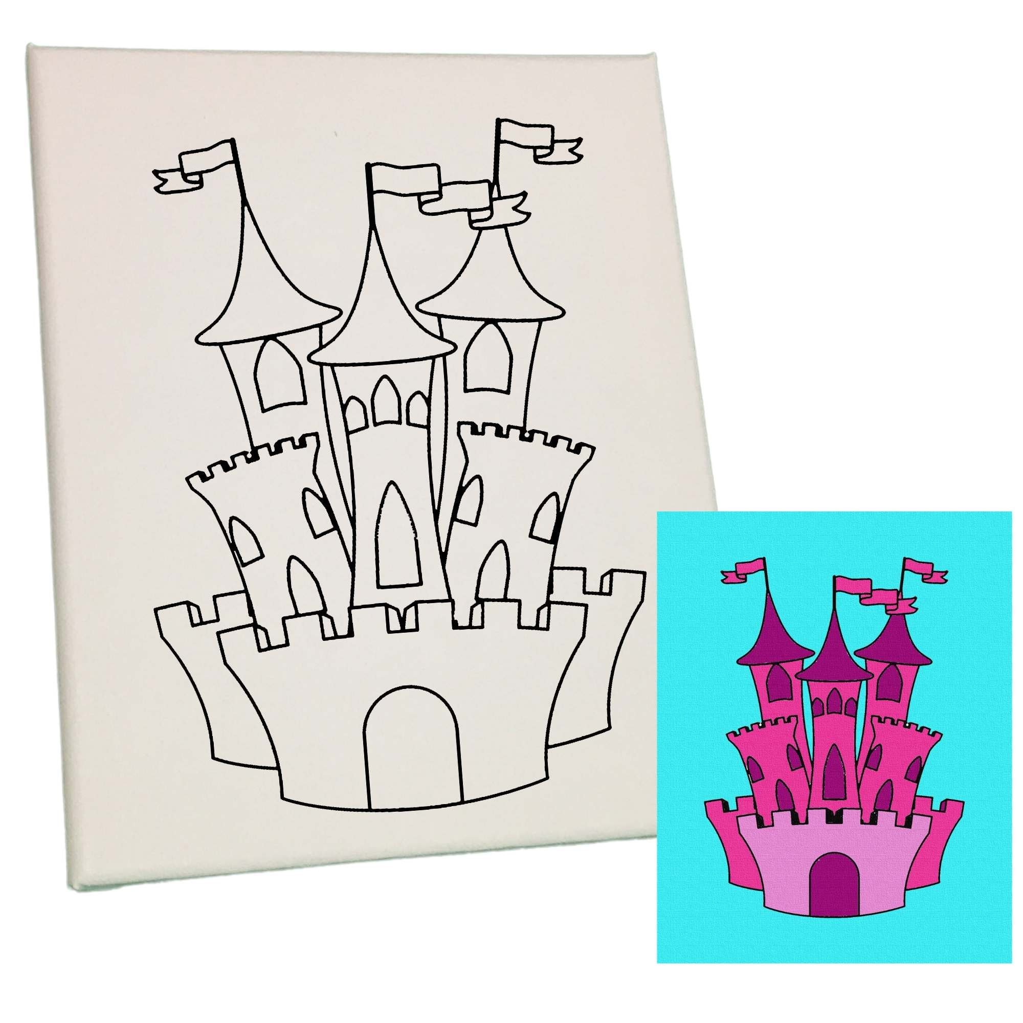 PreDrawn Stenciled Canvas to Paint Birthday Party Pack Etsy