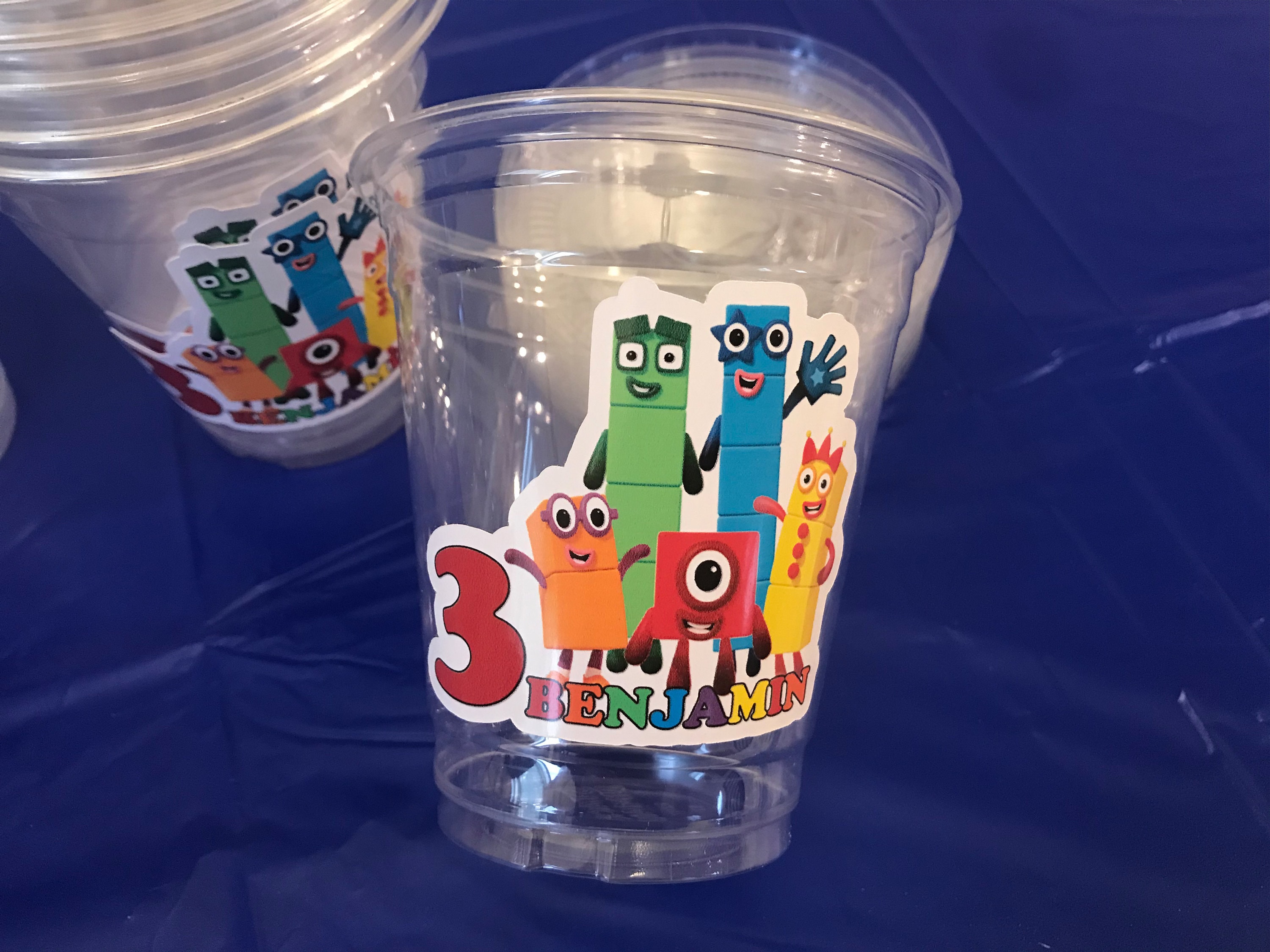 Numberblocks Birthday Party Supplies 12 oz Clear Plastic Cups Etsy España