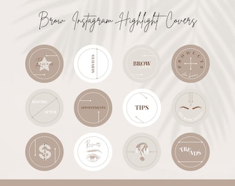 Brows Artist Instagram highlight covers, wenkbrauwsalon highlight covers, wenkbrauwpictogrammen, wenkbrauwcovers, PMU, tattoo wenkbrauwen Instagram, schoonheidssalon iconen