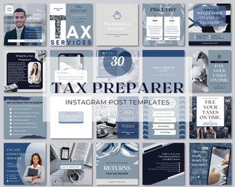 Tax Preparer Instagram Templates,Tax Preparation Accounting Posts,Tax Prep Flyers,Tax Social Media Post,Tax prep engagement post, Tax season