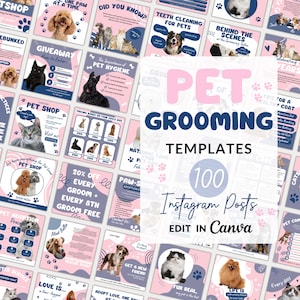 Pet Grooming Instagram Templates, Pet Groomer Instagram Posts, Pet Services Templates, Pet Lover Posts, Pet Adoption, Pet Shop Business Post