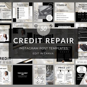 Credit Repair Templates, DIY Credit Repair Instagram Posts, Credit Repair Flyers, Credit Repair Agency, Credit Repair Expert,Marble Gold 2