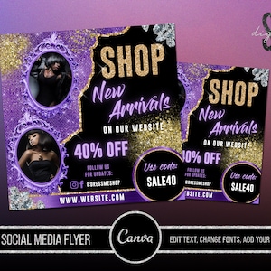 New Arrivals Flyer, DIY New Arrivals Flyer Social Media, DIY Flyer, DIY Clothing flyer, New arrivals flyer, Promotional Flyer, New Drop PG1